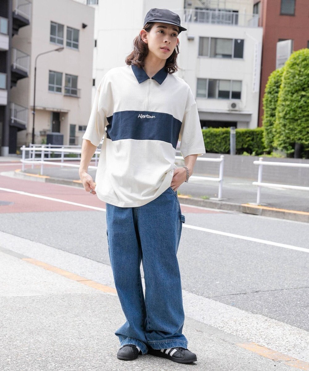 WEGO ワンポイントカラーブロックプルオーバー 