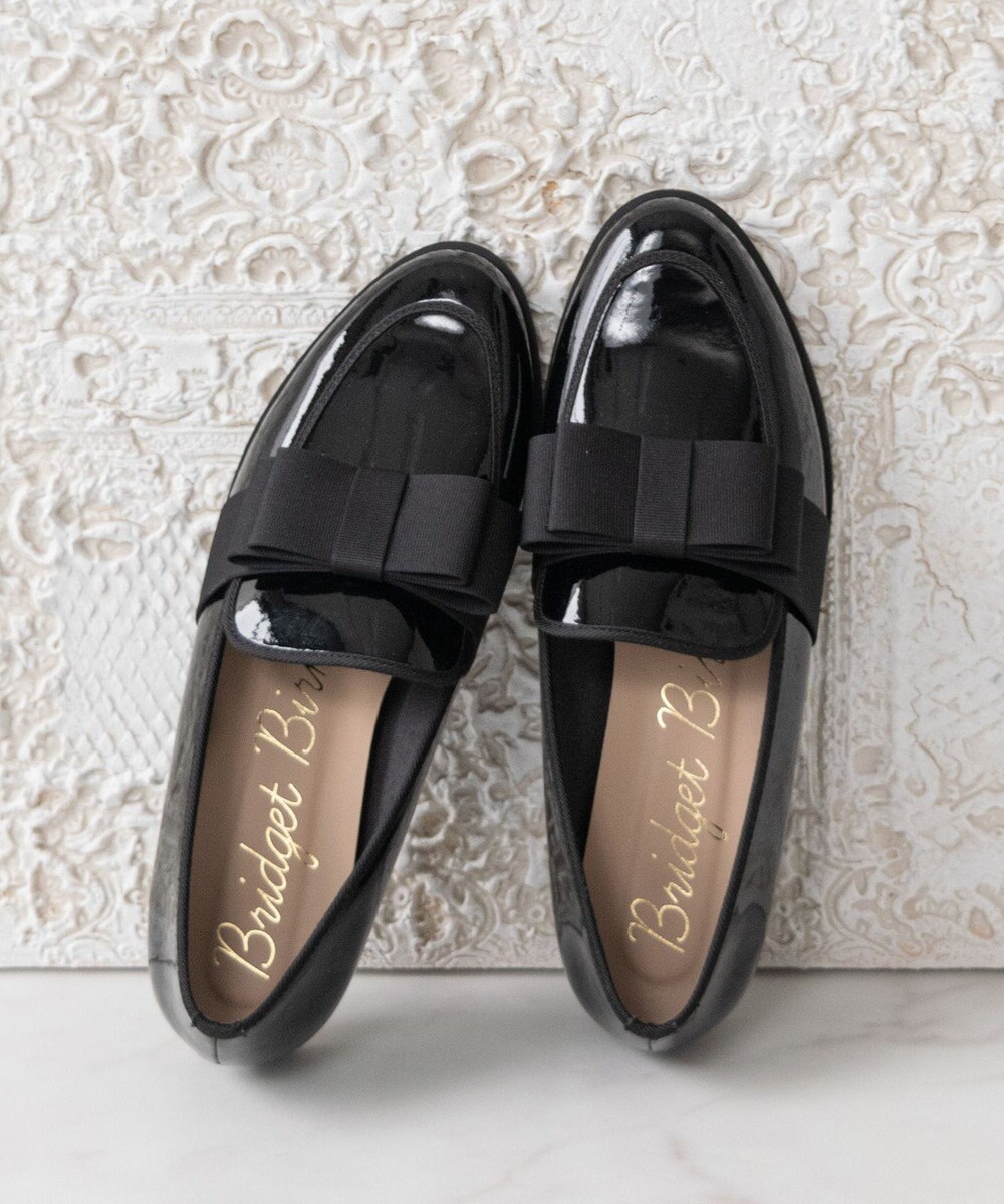Bridget Birkin ＜抗菌消臭＞【Bridget Birkin】グログランリボンレインローファー 