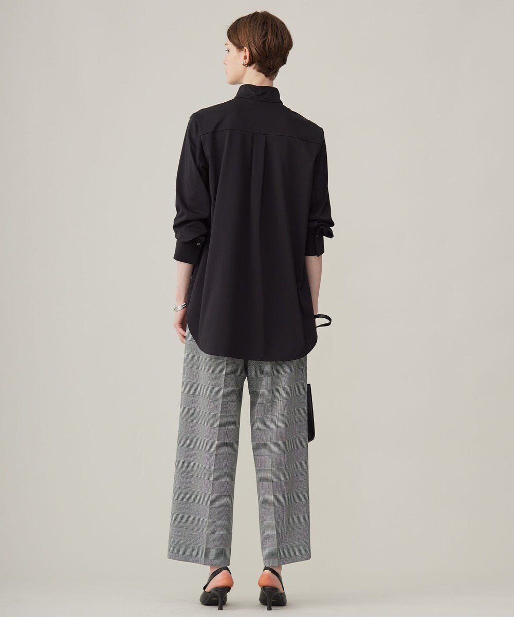 ICB 【洗える】 ブラウスライクジャージー ロングシャツ 