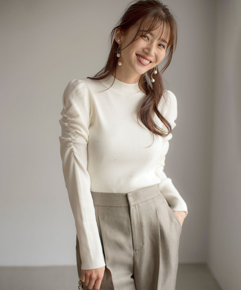 ANY SIS 【洗える】ビジュー プルオーバー 