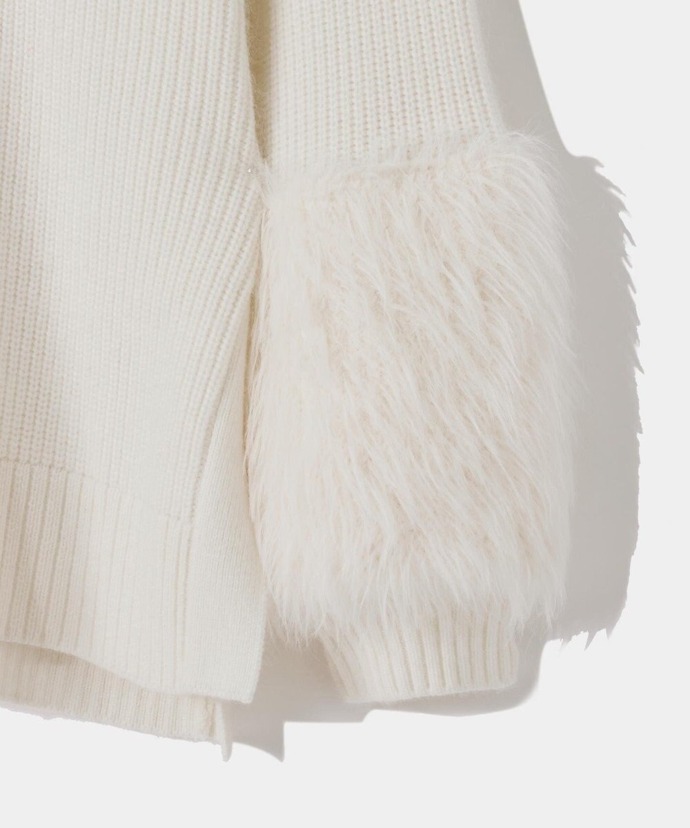 GRACE CONTINENTAL フェザースリーブニットトップ 