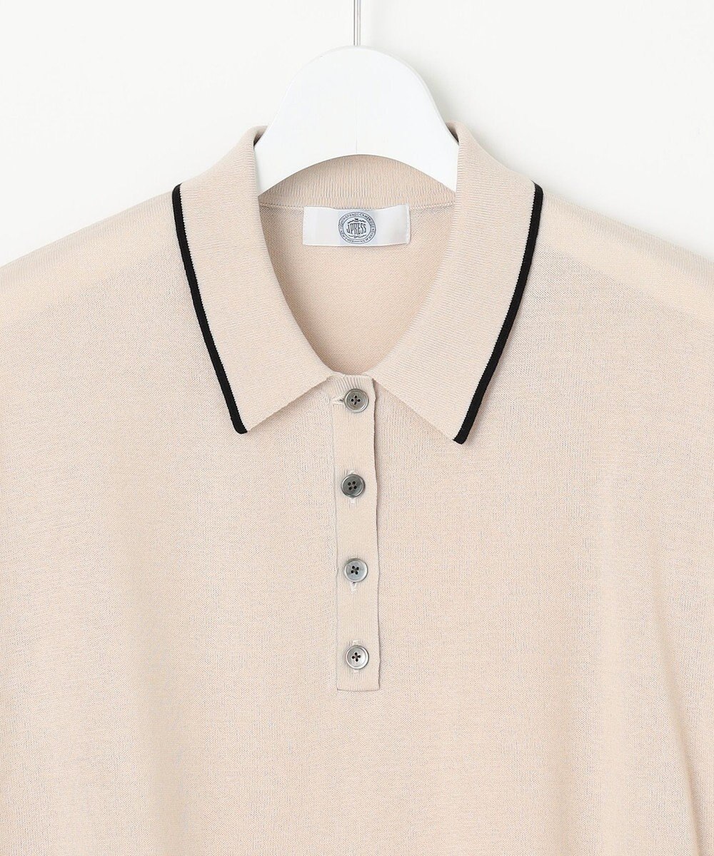 J.PRESS LADIES L 【洗える】ドライコットン ポロ ニット 