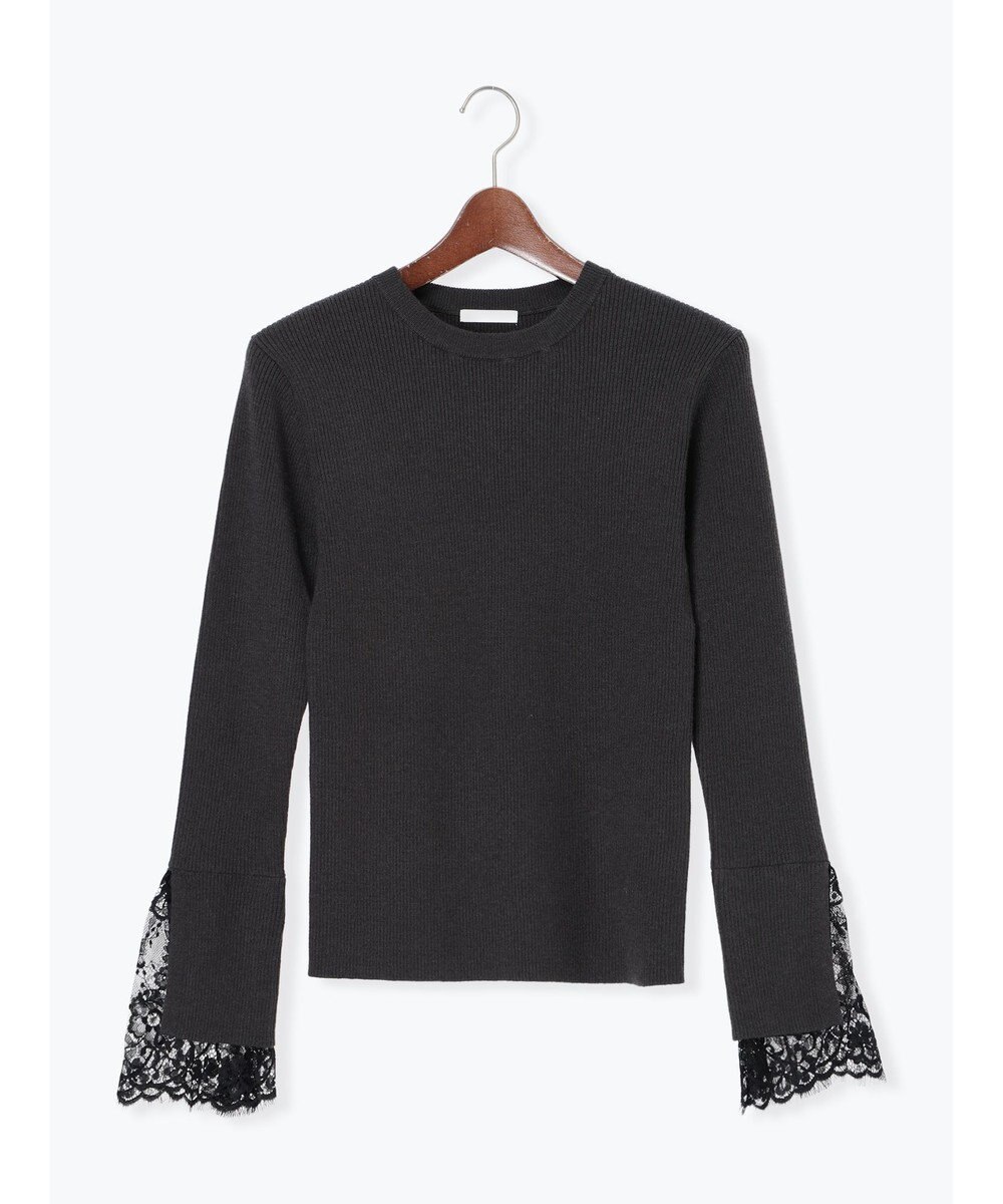 Te chichi レースカフスレイヤードニット 