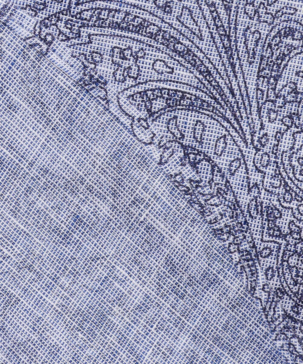 JOSEPH ABBOUD 【キングサイズ・麻100％・軽い・涼しい】 モイスチャーリネンペイズリー シャツ 