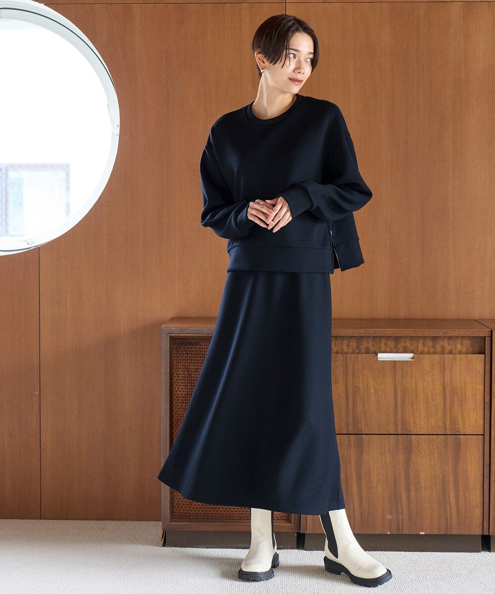 UNFILO 【新色登場】BEAUTY FORM JERSEY セミフレアスカート 