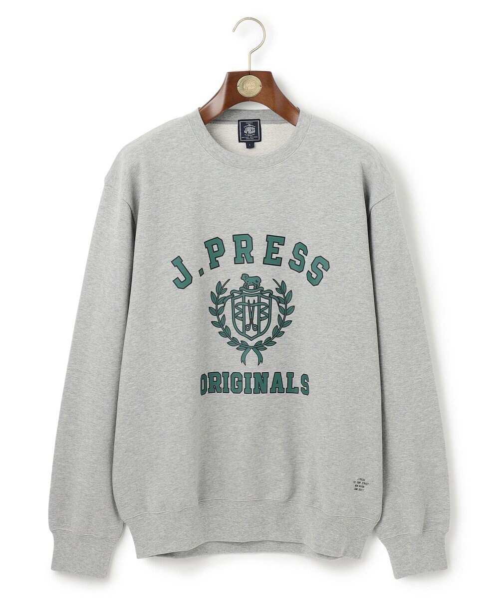J.PRESS MEN 【J.PRESS ORIGINALS】【UNISEX】Supima Recycle Cotton CREST Logo Sweat 