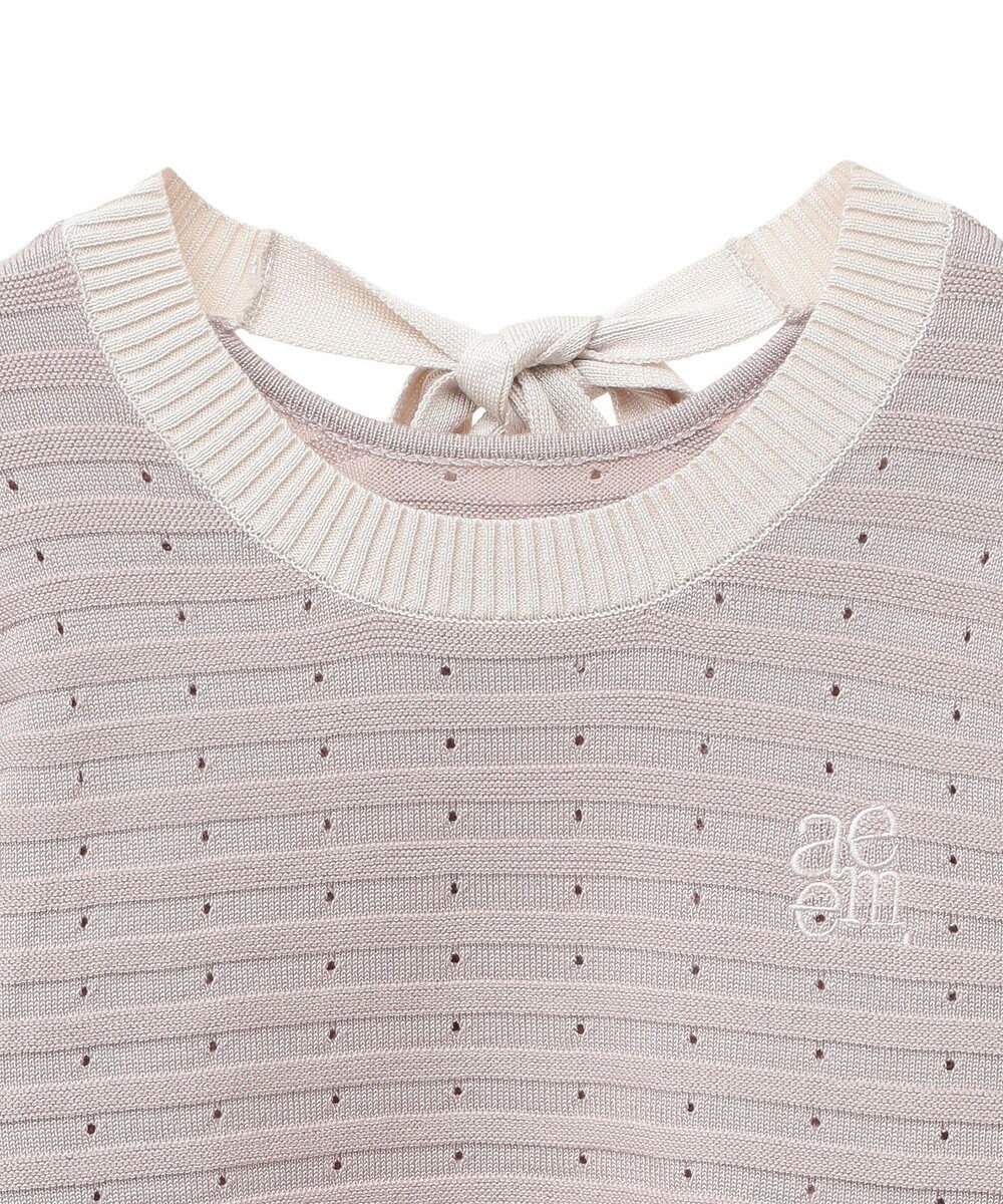 earth music&ecology 配色バックリボンプルオーバー 