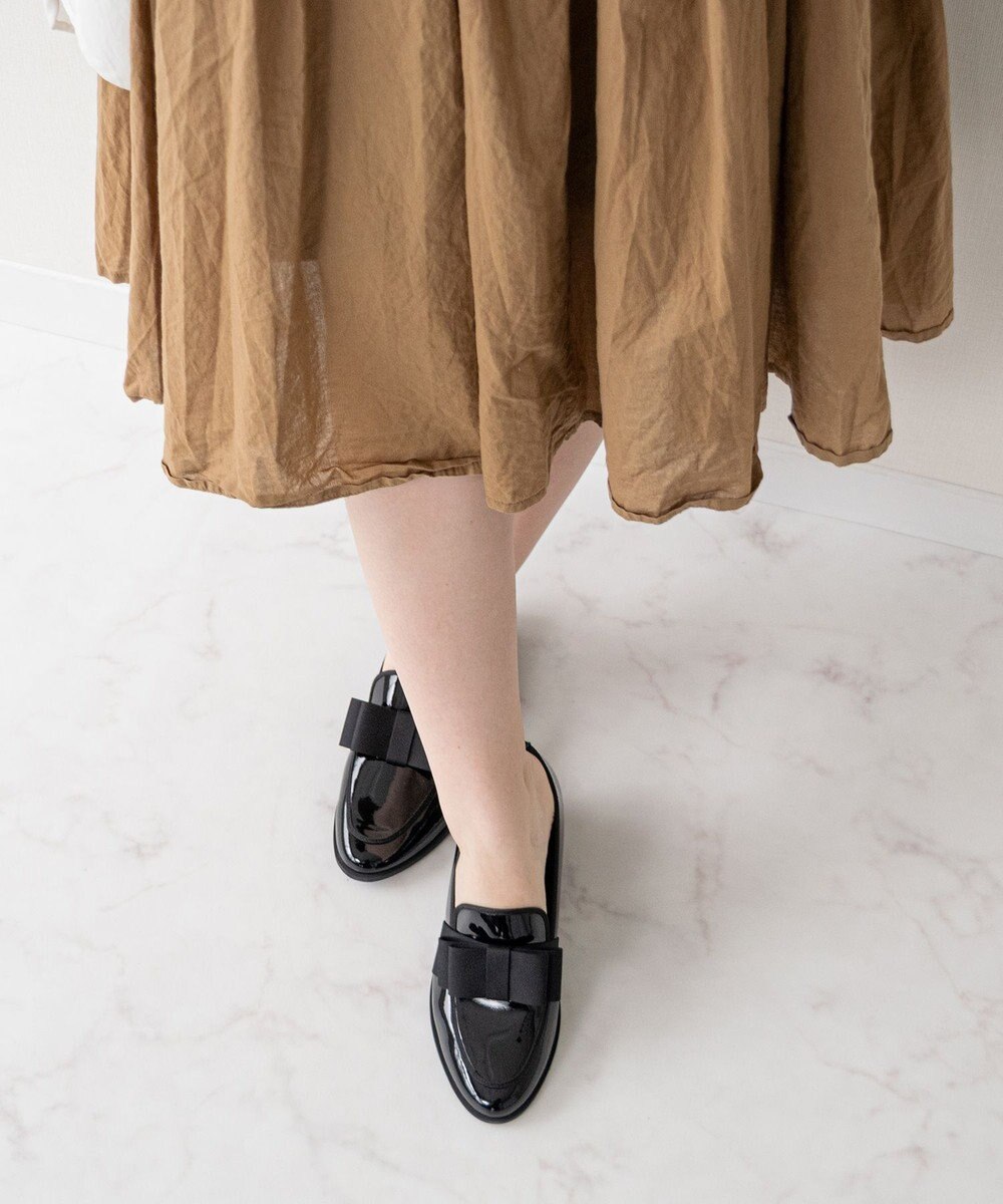 Bridget Birkin ＜抗菌消臭＞【Bridget Birkin】グログランリボンレインローファー 