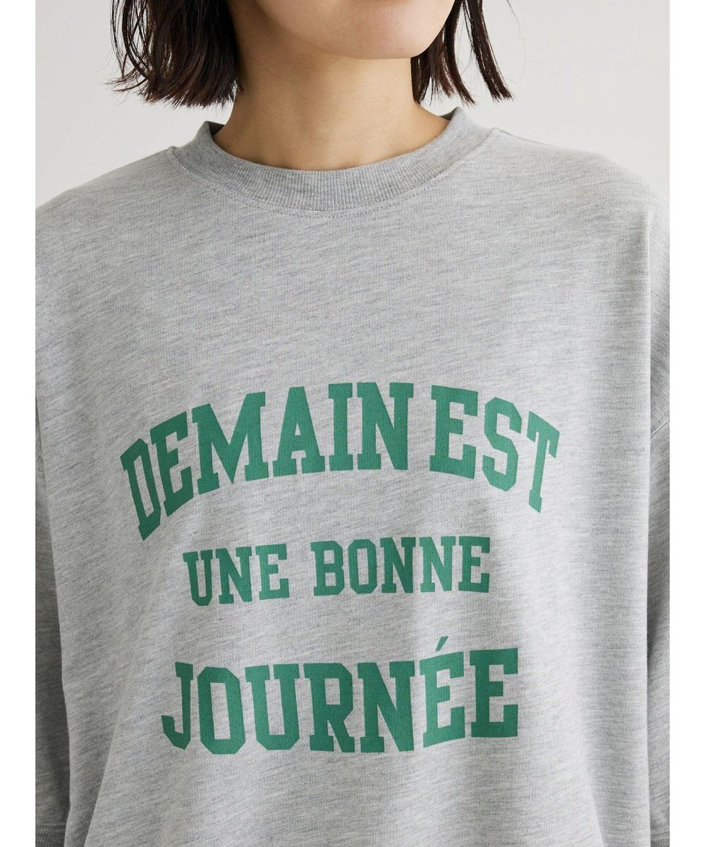 Green Parks ７分袖ロゴ裏毛プルオーバー 