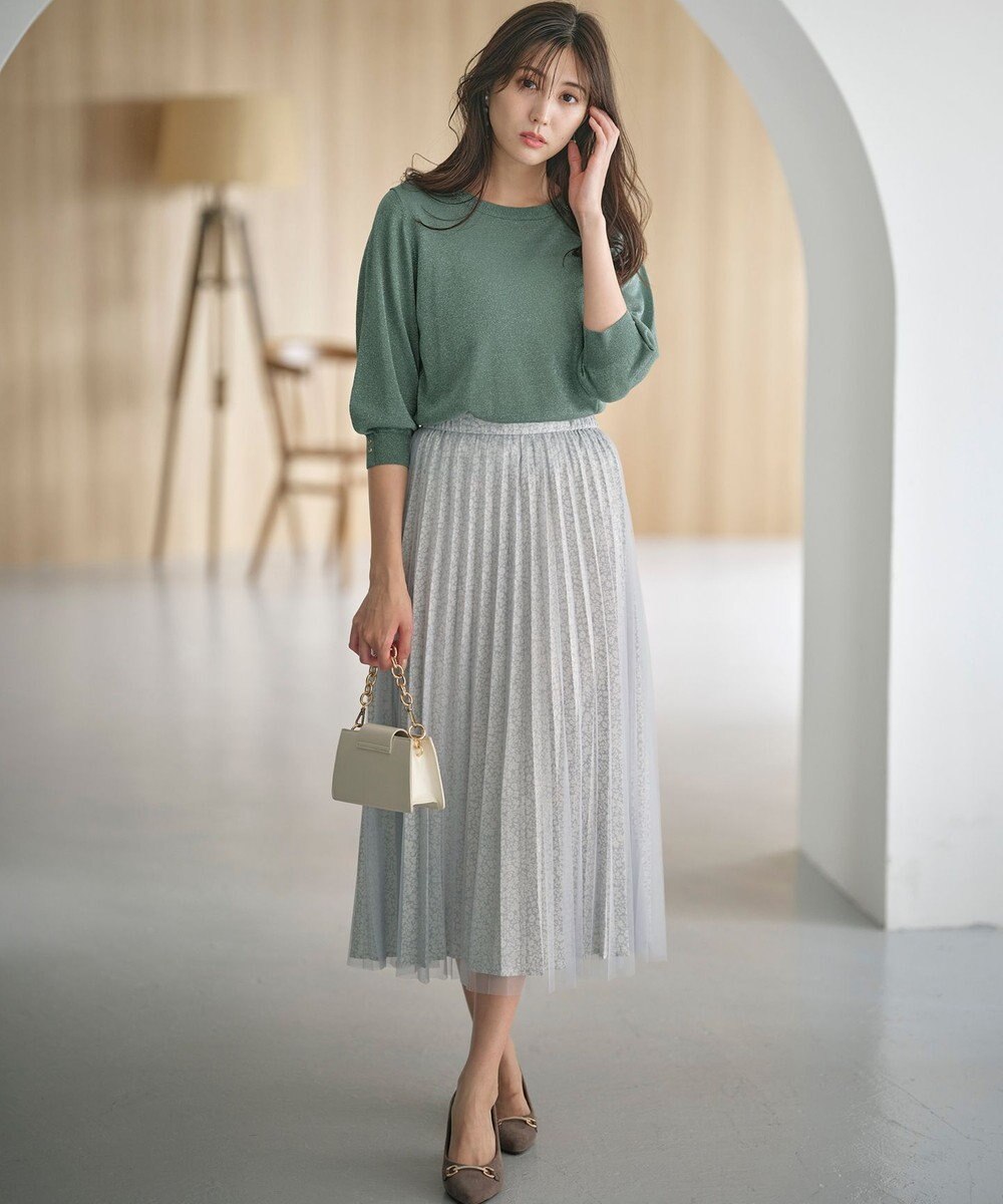 ANY SIS 【洗える】チュールレイヤードプリーツ スカート 