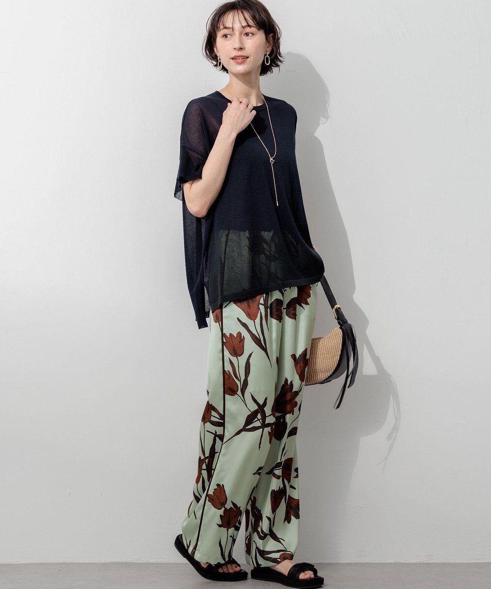 23区 VIOLAd'ORO ラフィアシート レザーコンビ ワンハンドルバッグ 