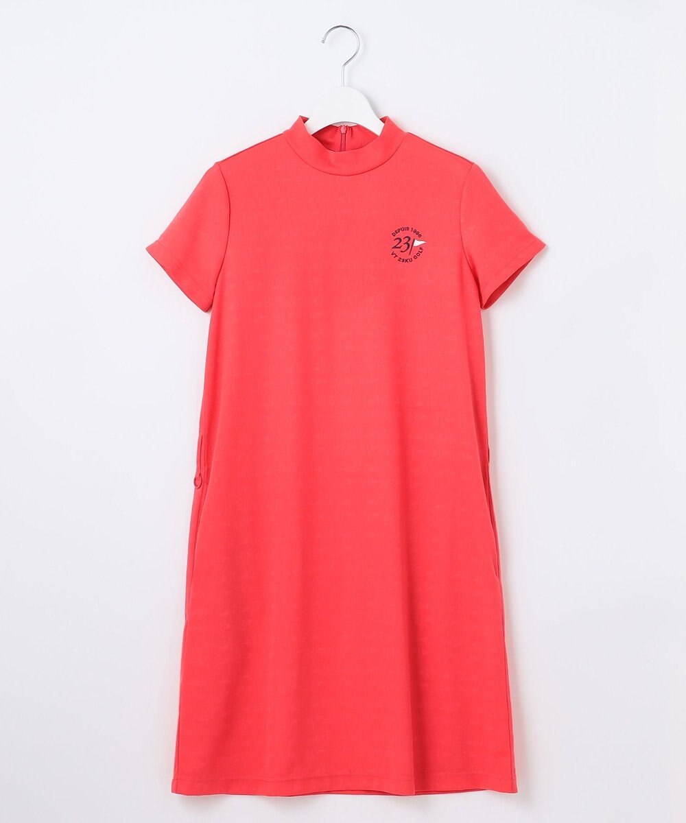 23区GOLF 【WOMEN】【吸水速乾】フラッグロゴジャガード ワンピース 腰回りカバー 1枚で決まる 