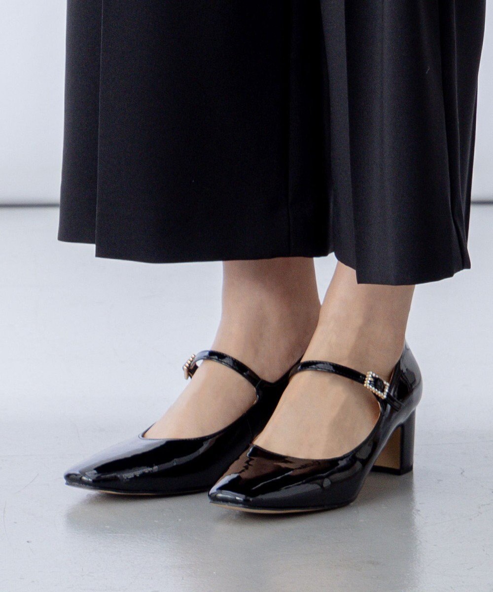 組曲 ビジューバックルメリージェーン パンプス 