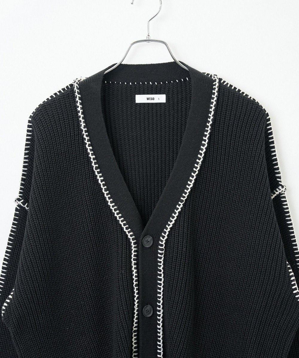 WEGO ハンドステッチカーディガン 