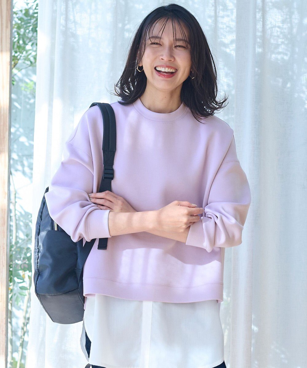 ANY 【洗濯機可】ライトウェイトクルーネックプルオーバー 