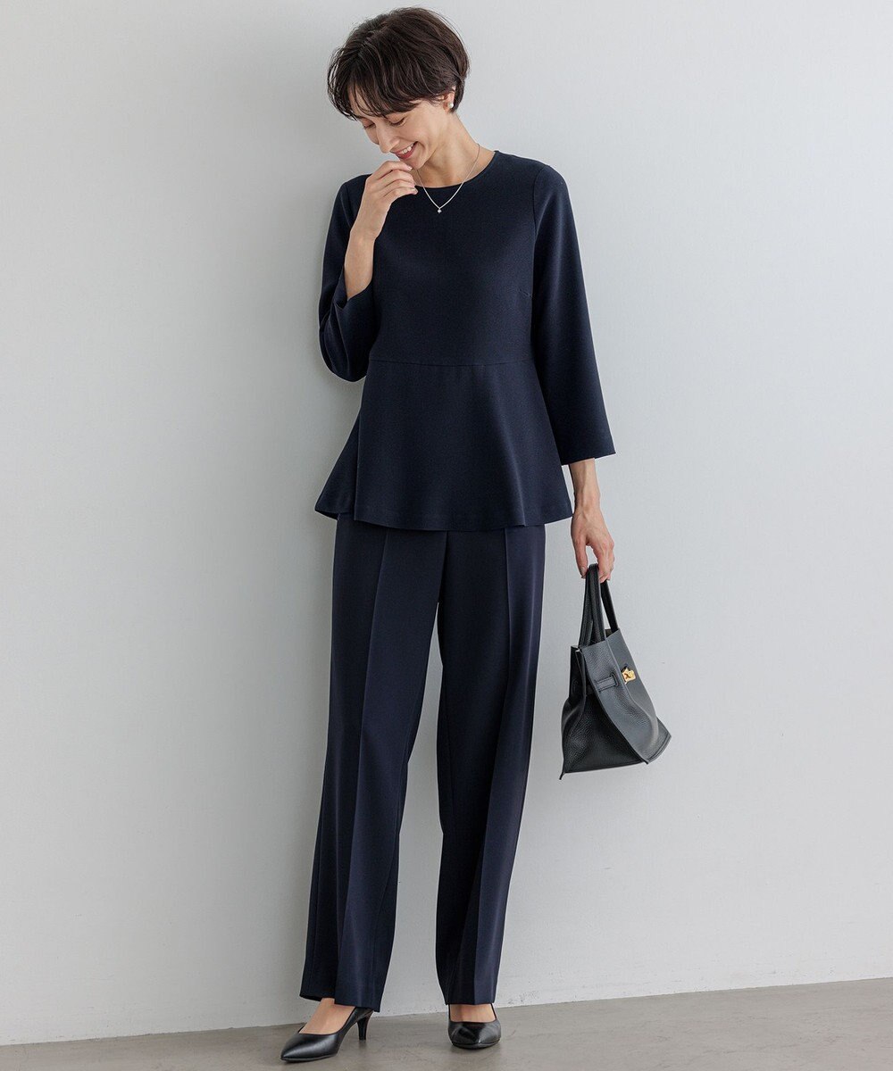 23区 L 【VERY3月号掲載/セットアップ対応】トリアセダブルジョーゼット フルレングス パンツ 