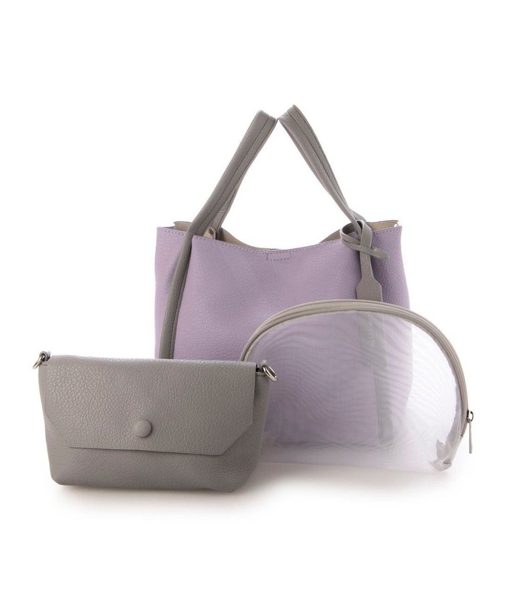 UNBILLION カシュカシュ cachecache / ミニショルダー付きソフトレザー調ミニトートバッグ 