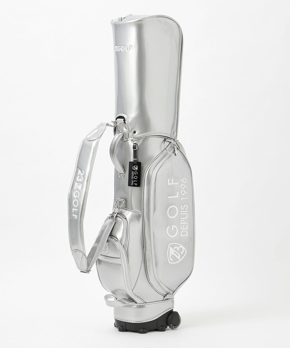 23区GOLF 【UNISEX】エレガントエナメルキャディバッグ　キャスター付きで移動もラクチン 