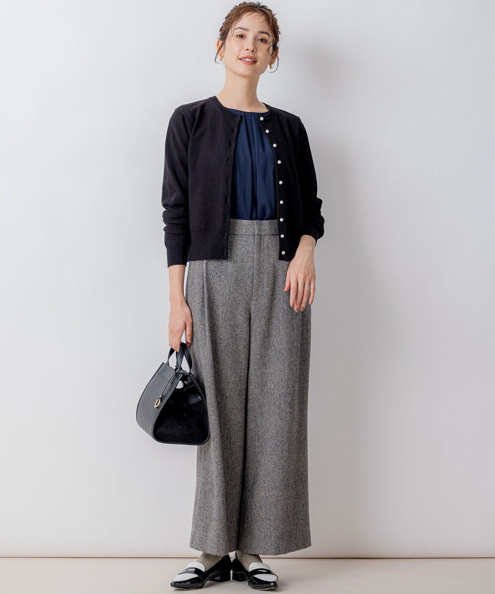 組曲 【洗える・6色展開】Elenaベーシックニット カーディガン 