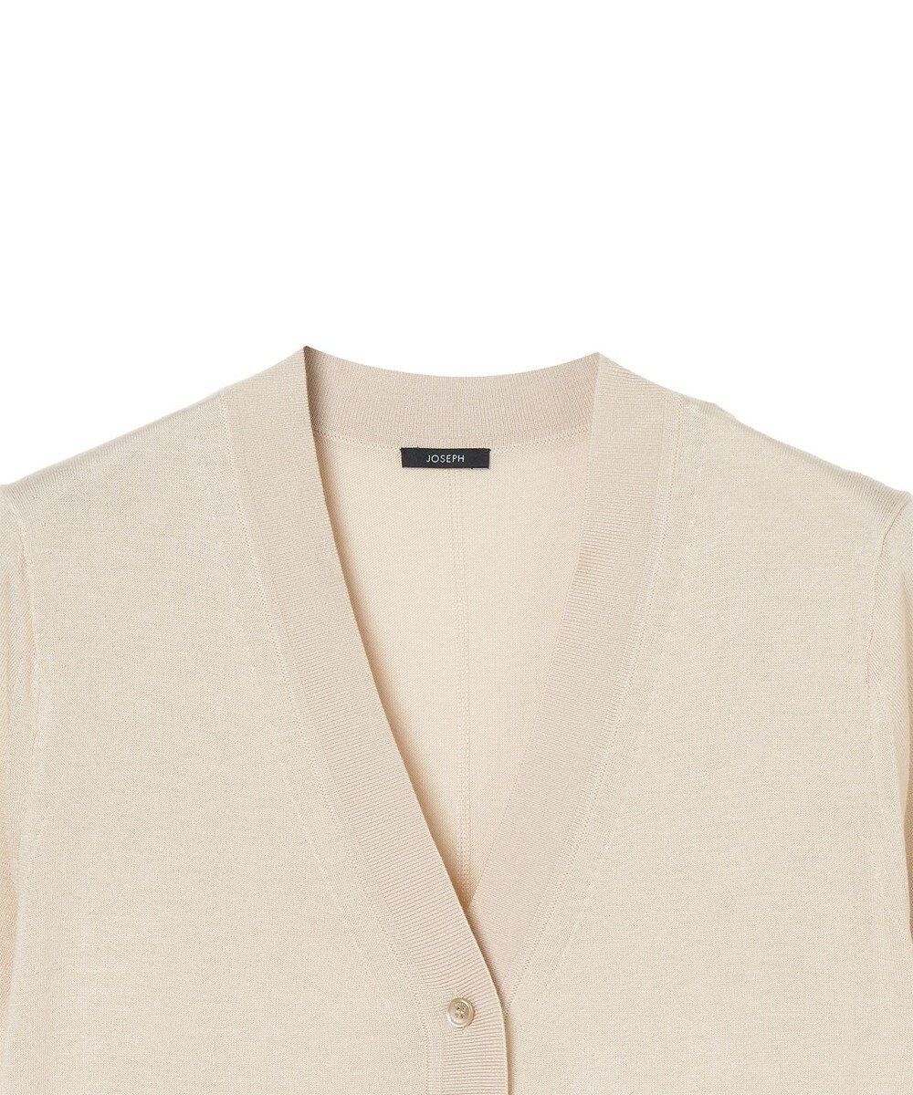 JOSEPH 【洗える】スーパーファインコットンシルク　ショートスリーブカーディガン 