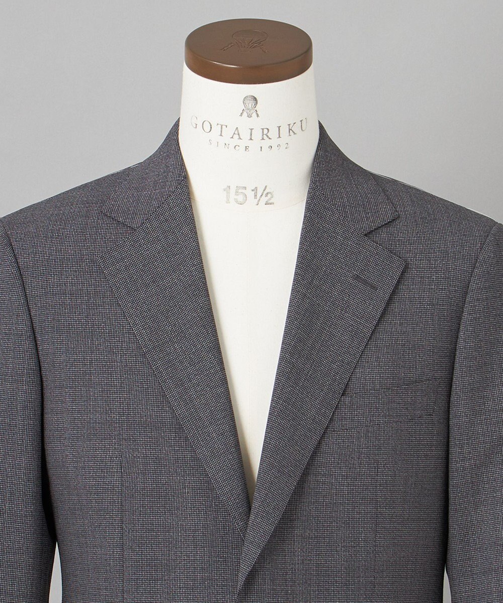 GOTAIRIKU 【御幸毛織】 WOOL×SOLOTEX ストレッチスーツ（平織/グレー） 