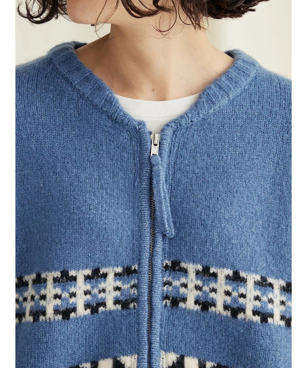 CRAFT STANDARD BOUTIQUE オルテガ柄ニットＺＩＰブルゾン 