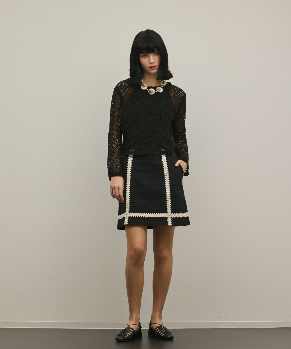 GRACE CONTINENTAL ラインembミニスカート 