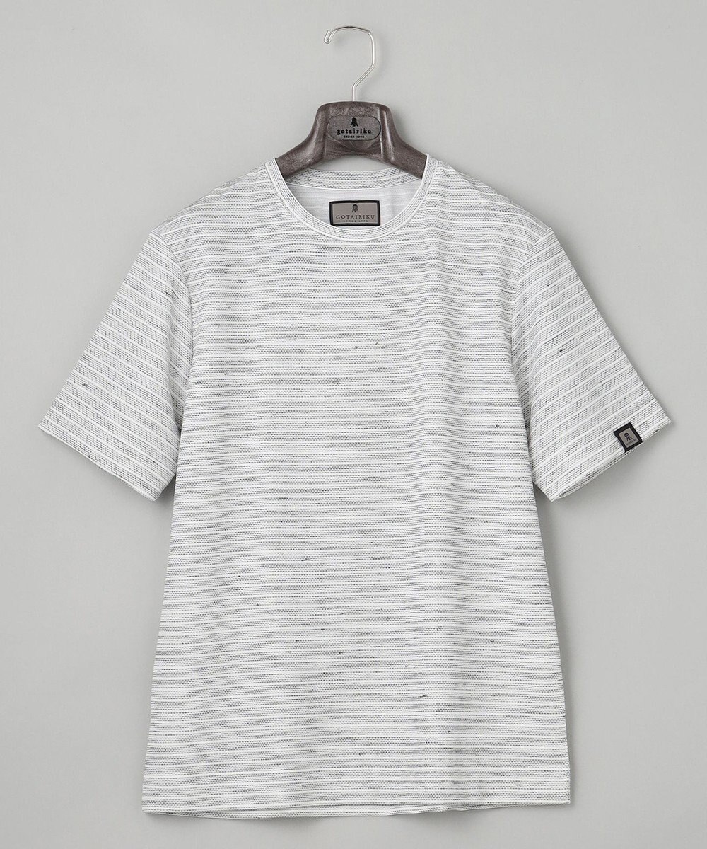 GOTAIRIKU NEW【麻混の清涼感】ノルマンディーリネン ボーダーTシャツ 