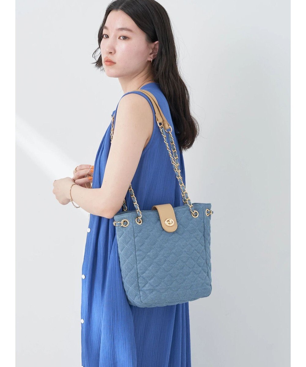 earth music&ecology デニムキルティングチェーンバッグ 