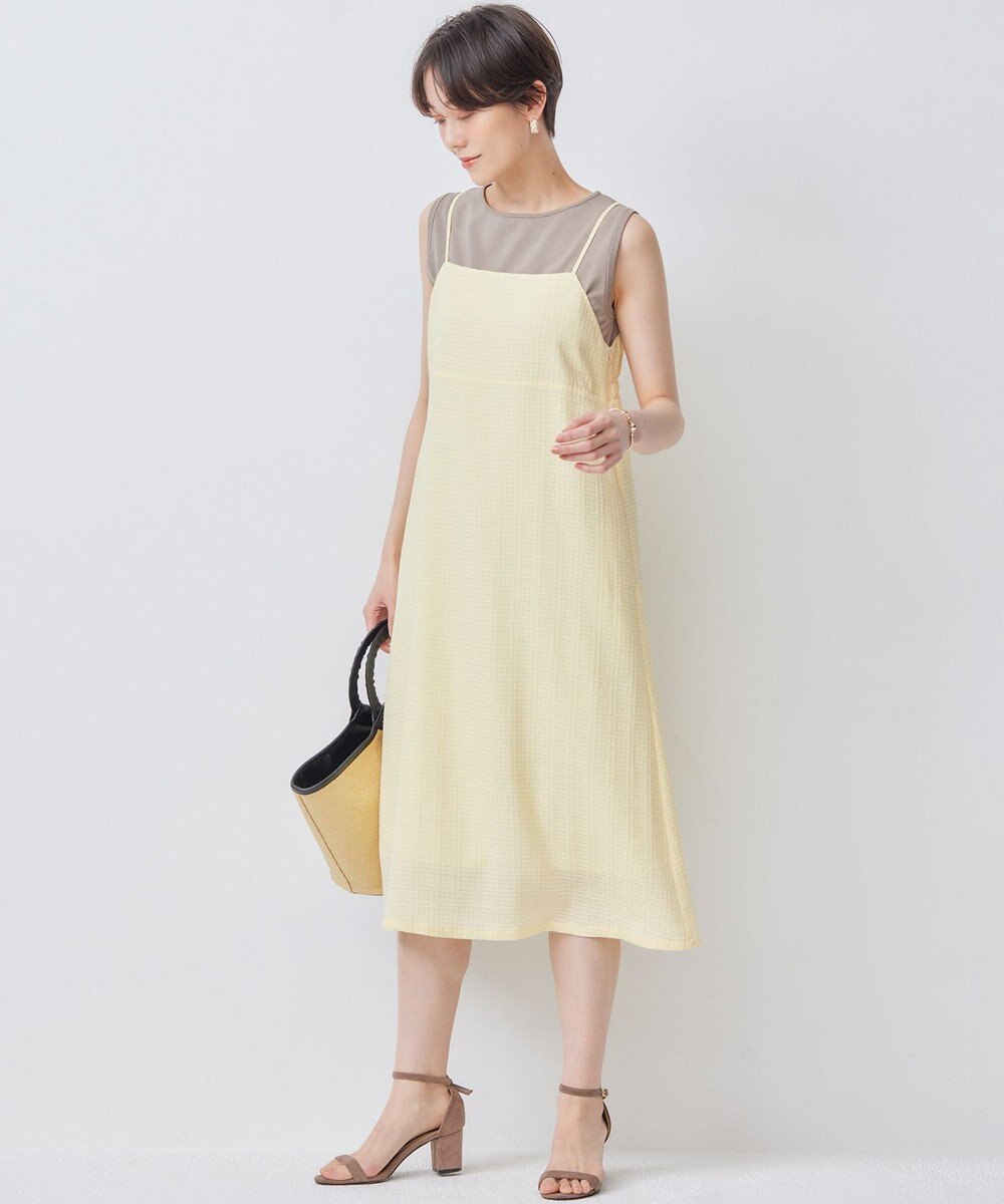 組曲 ステッチストライプドビー キャミワンピース 