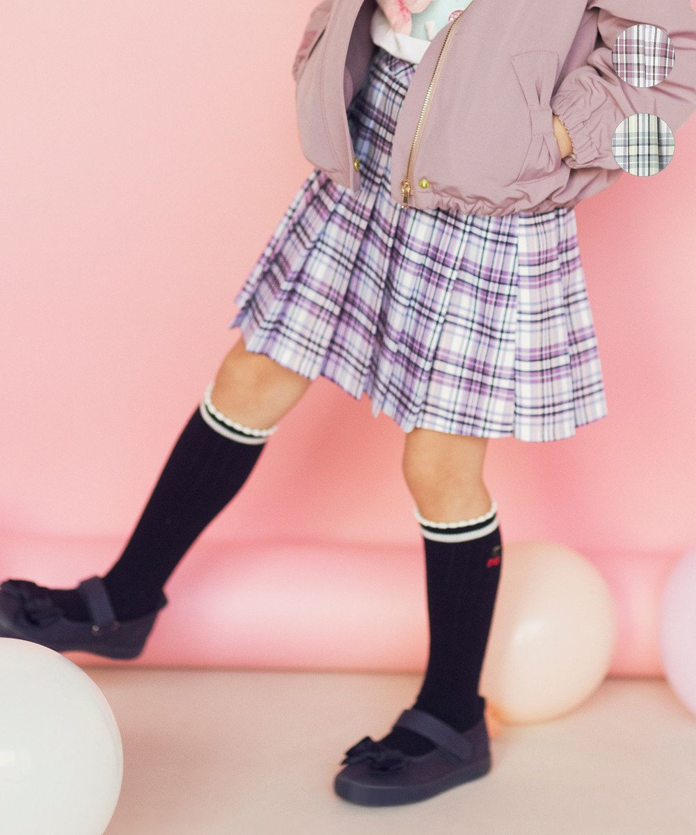 Anyfam キッズ 130cm ピンク インナーパンツ付きスカート - スカート