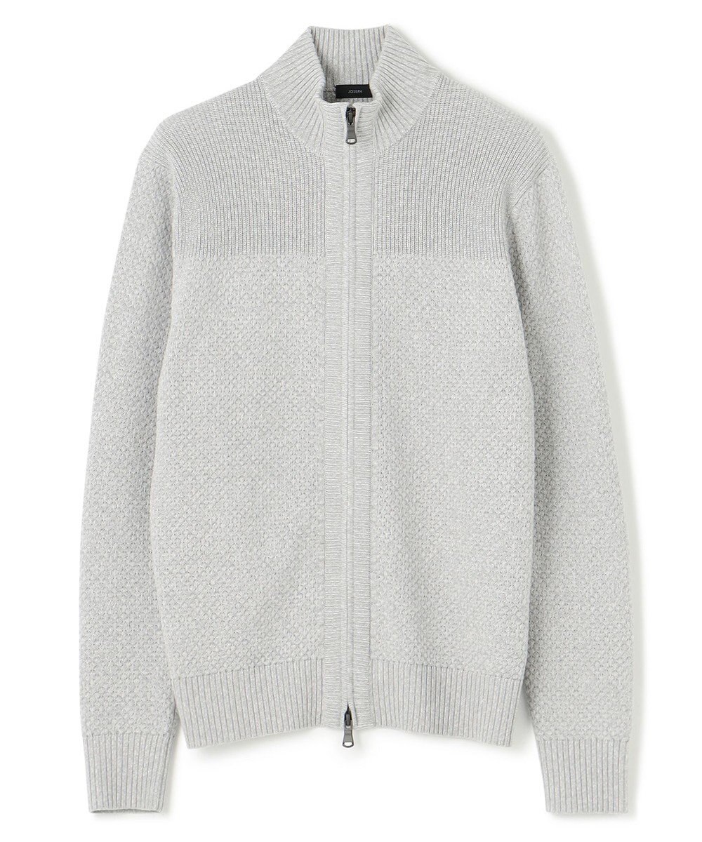 JOSEPH HOMME シルクバルキーハニカム　ジップアップニット 