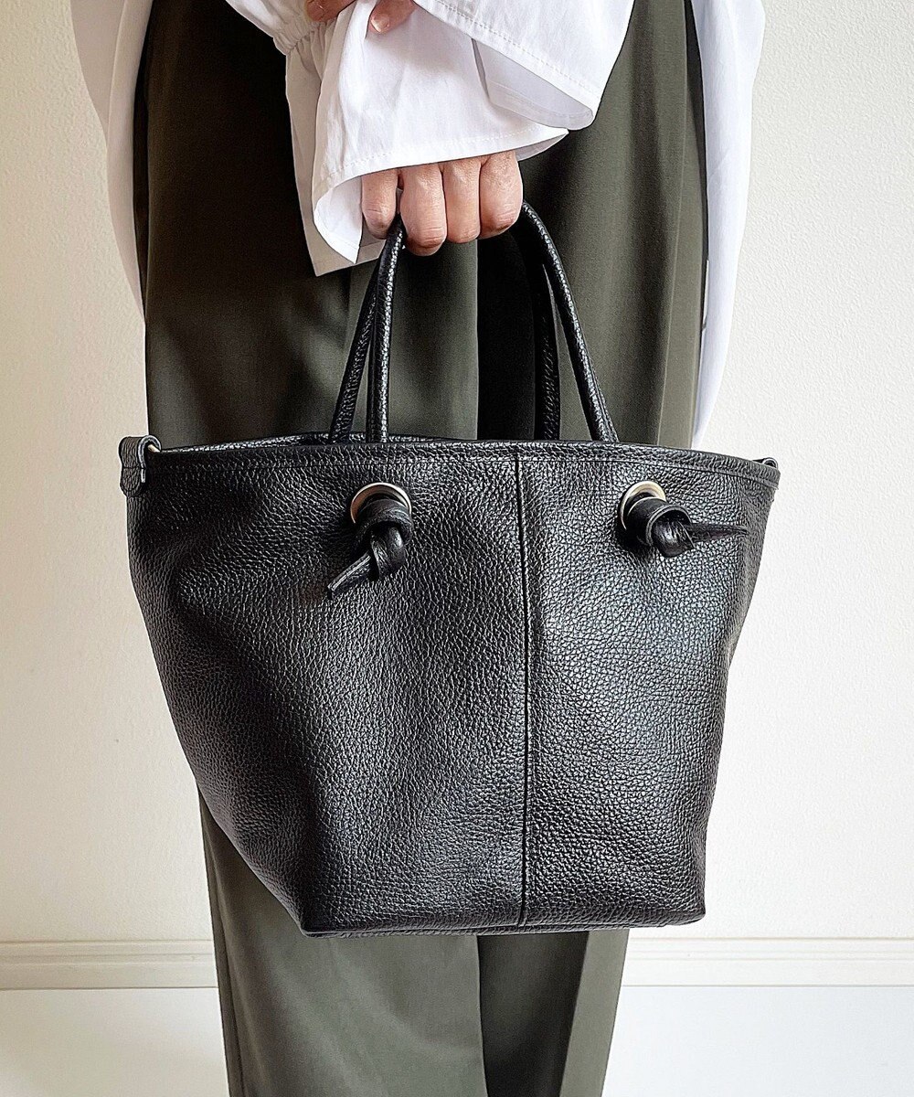 Hekhèr Le Style de Vie 【日本製 / 2WAY】シュリンクレザー ノットハンドバッグ 