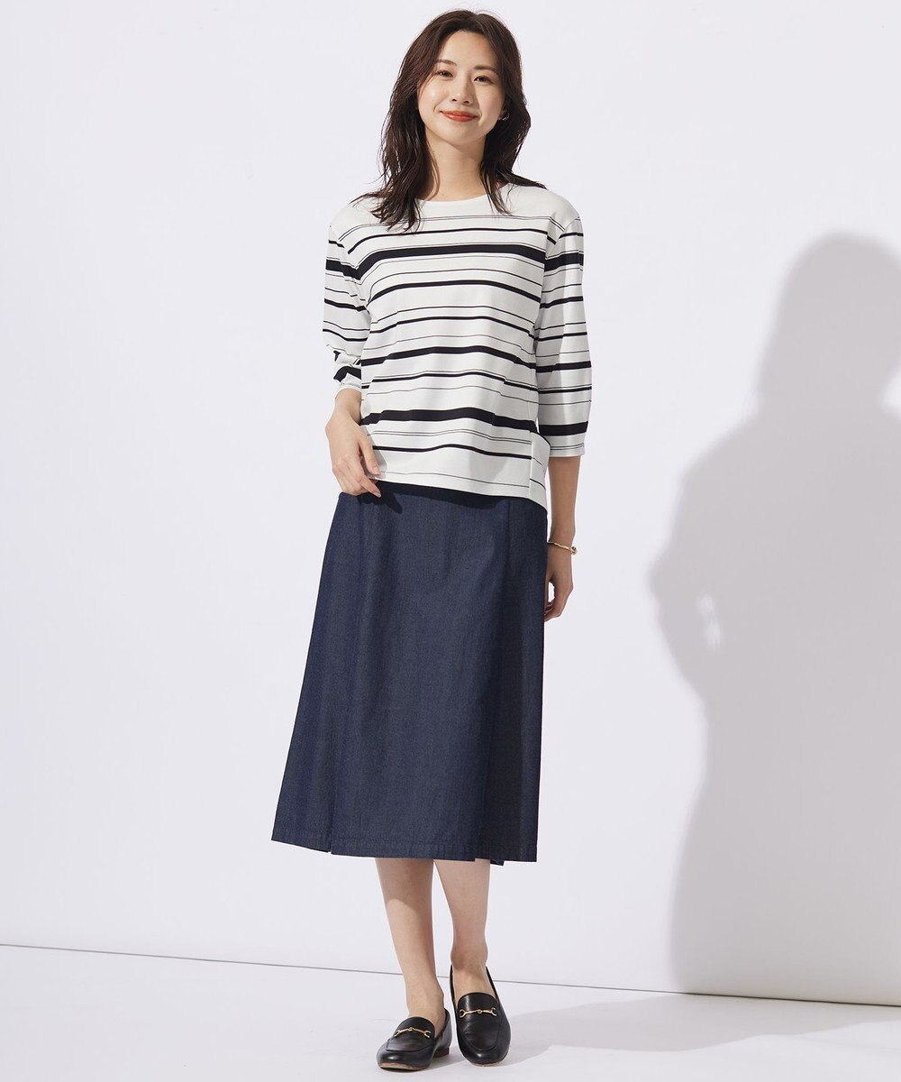 J.PRESS LADIES 【洗える】5ozバージラコンパクト スカート 