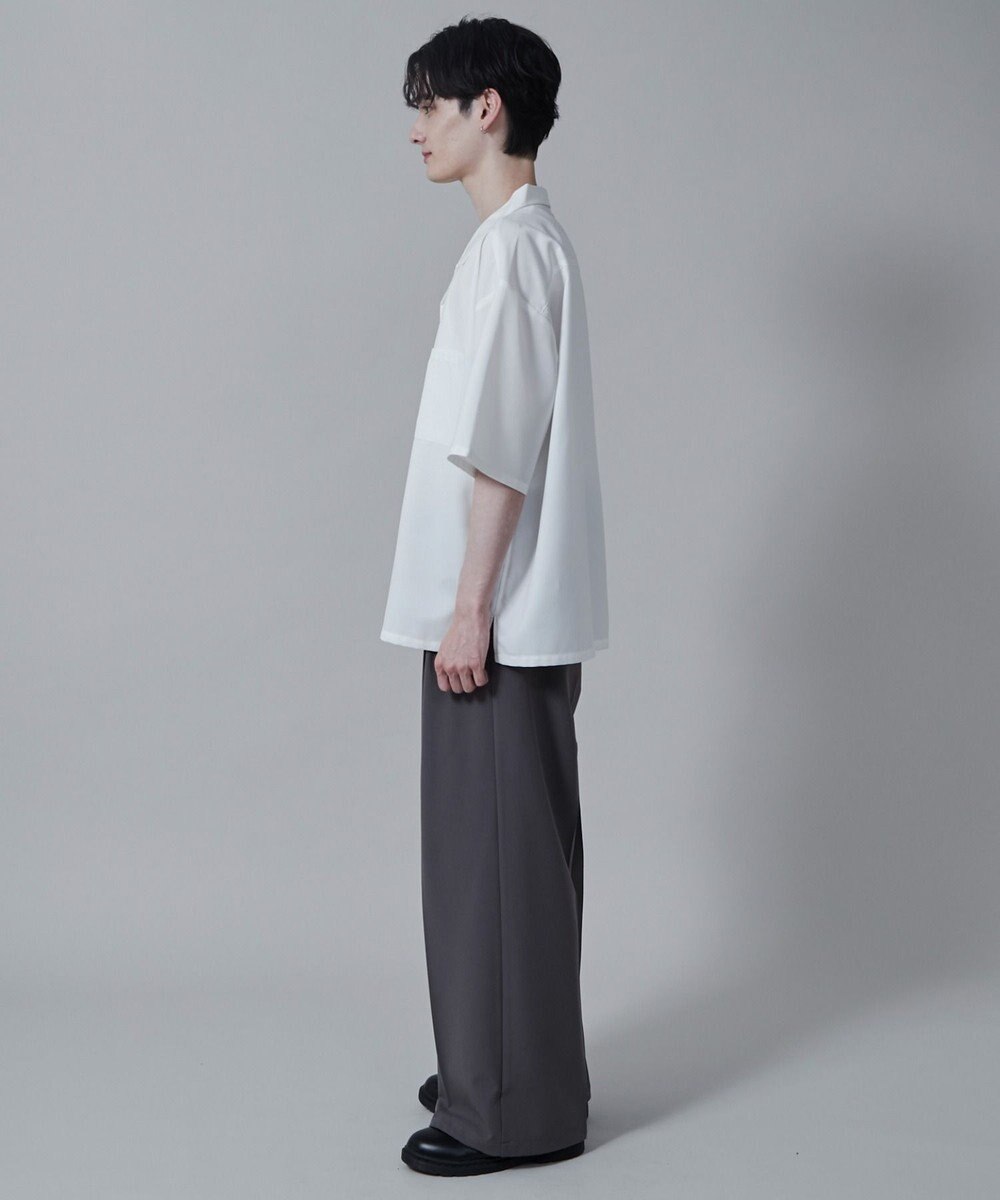 WEGO 【速乾/シワになりにくい】ドライポリオープンカラーシャツ(S) 