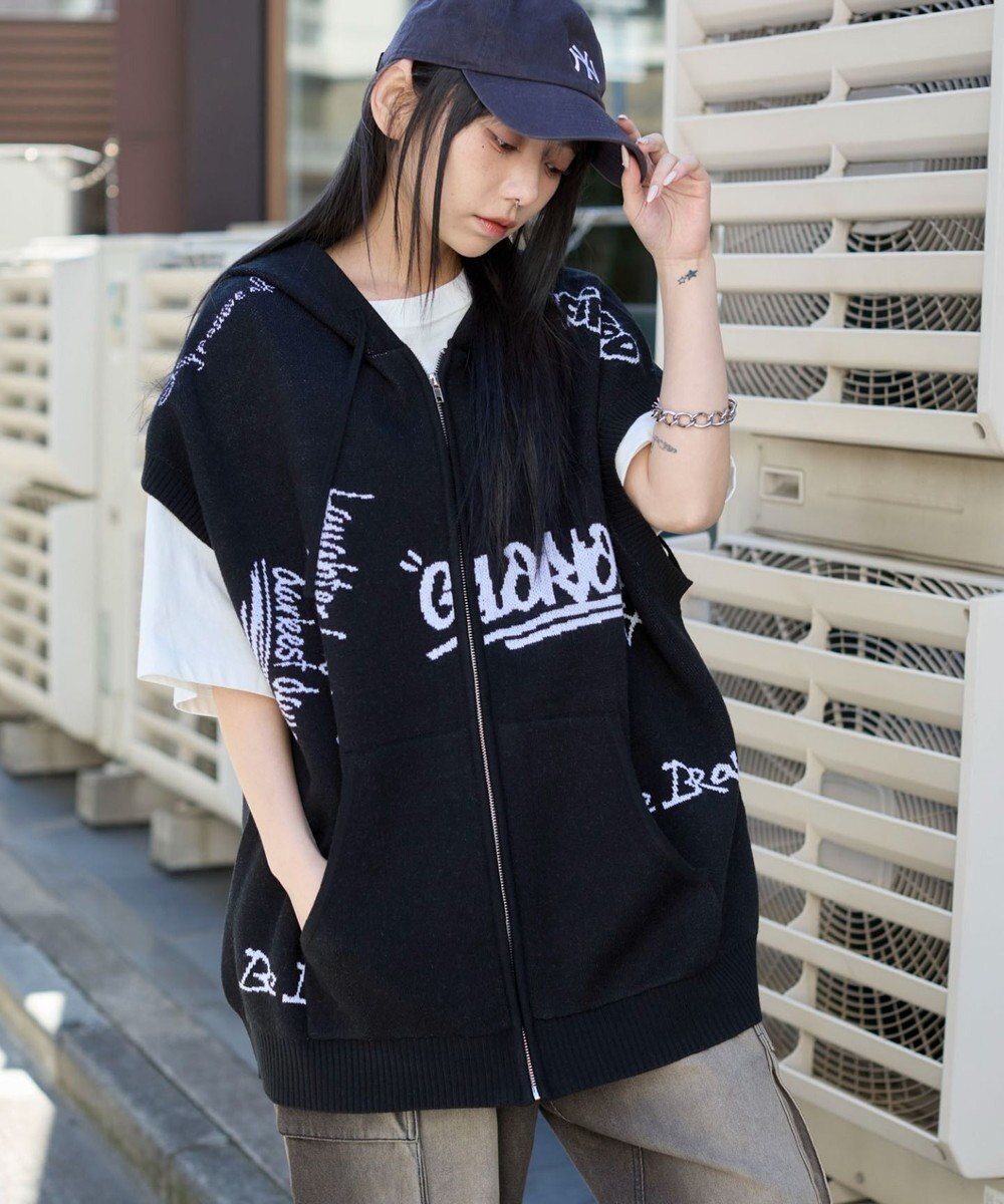 WEGO 【ユニセックス着用ITEM/MLサイズ展開】ジャガードノースリジップパーカー 