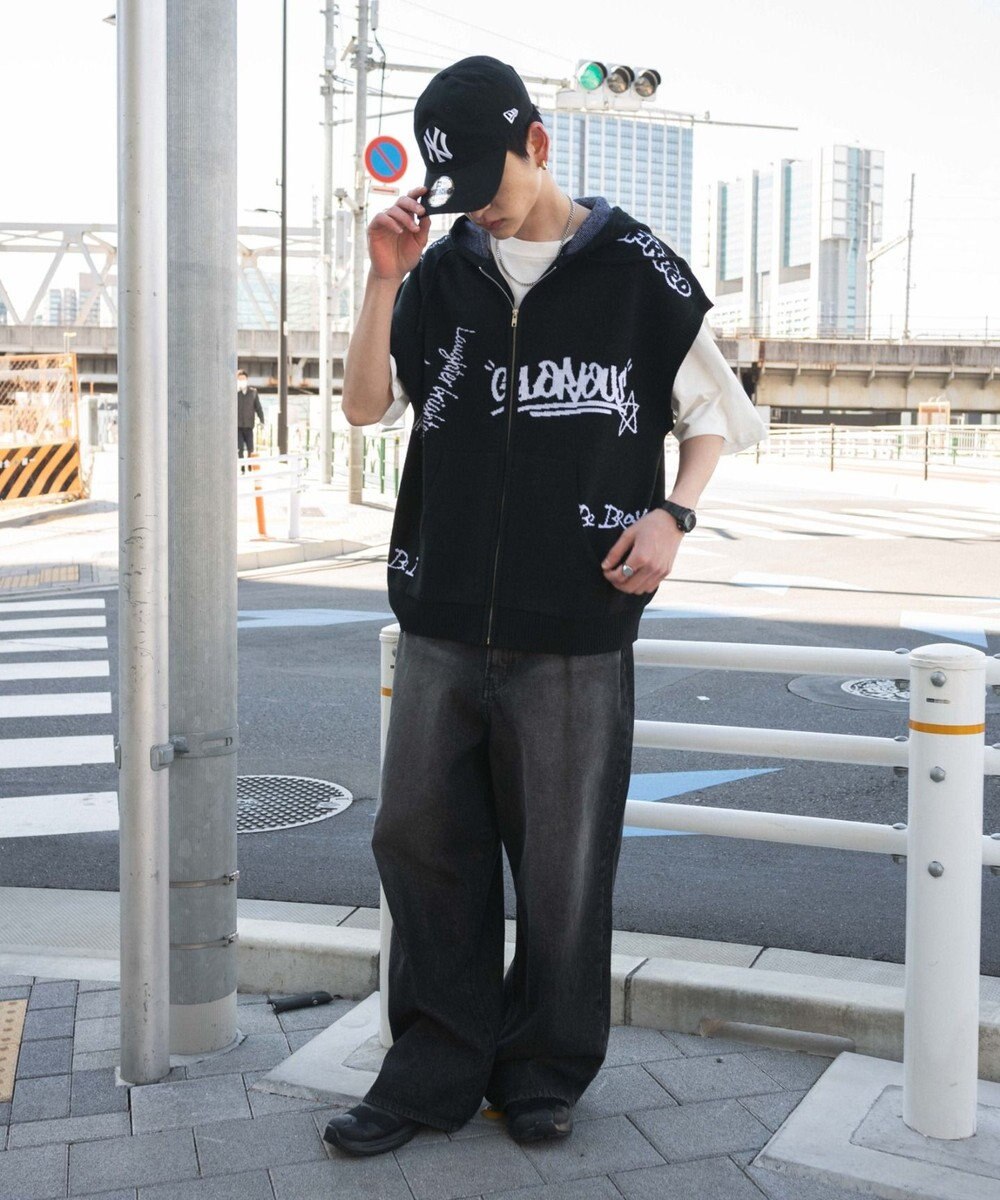 WEGO 【ユニセックス着用ITEM/MLサイズ展開】ジャガードノースリジップパーカー 