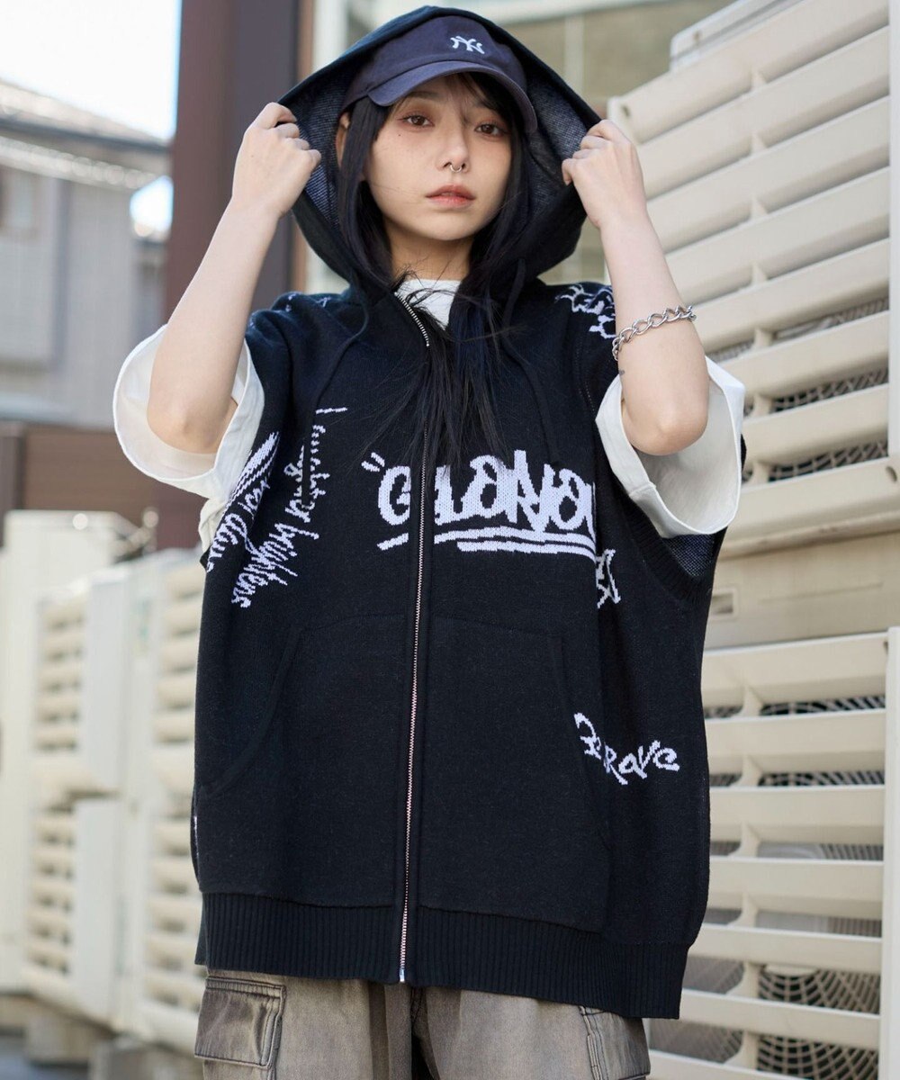 WEGO 【ユニセックス着用ITEM/MLサイズ展開】ジャガードノースリジップパーカー 