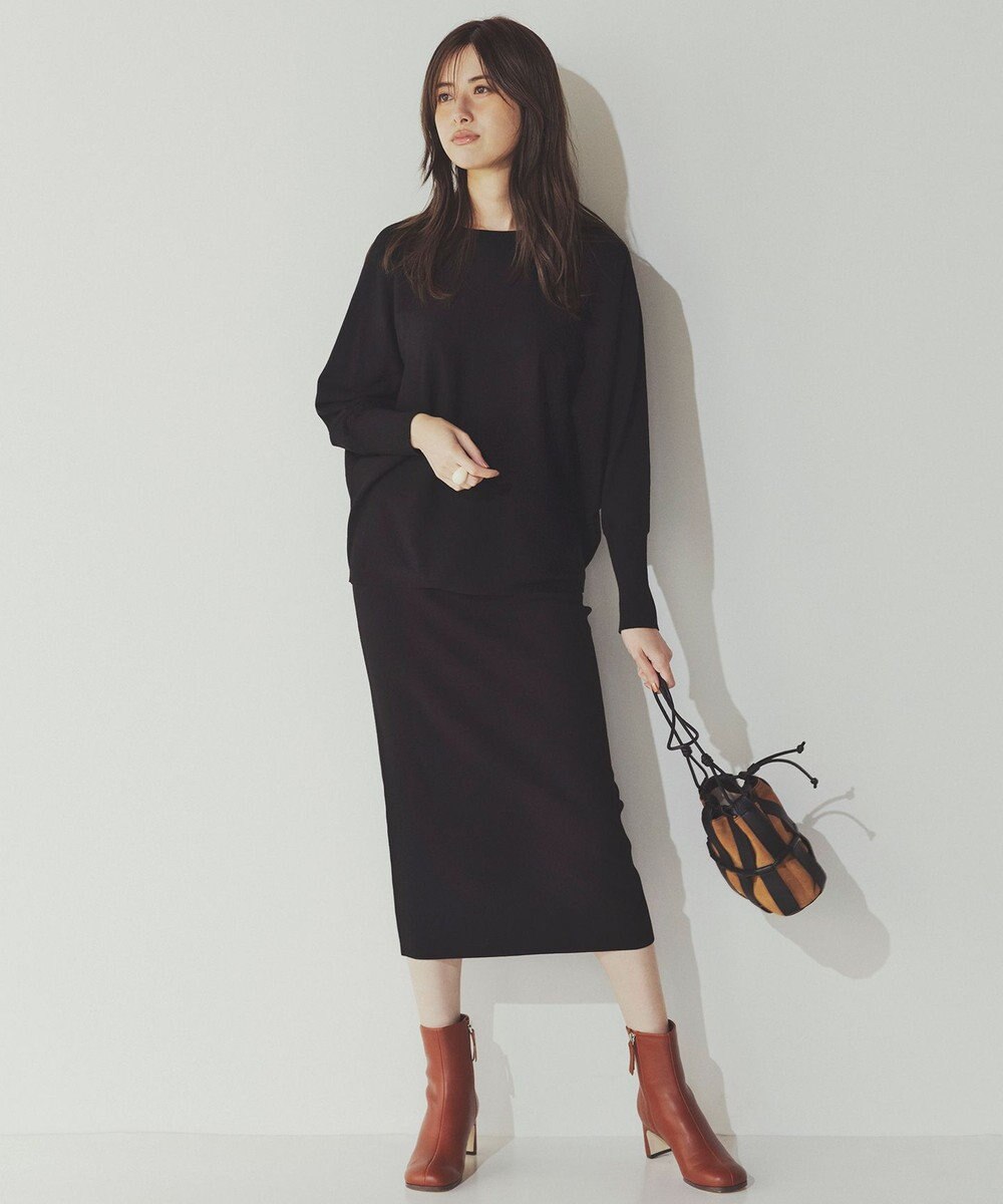 23区 L ヴィスコースストレッチ ドルマン ニット 