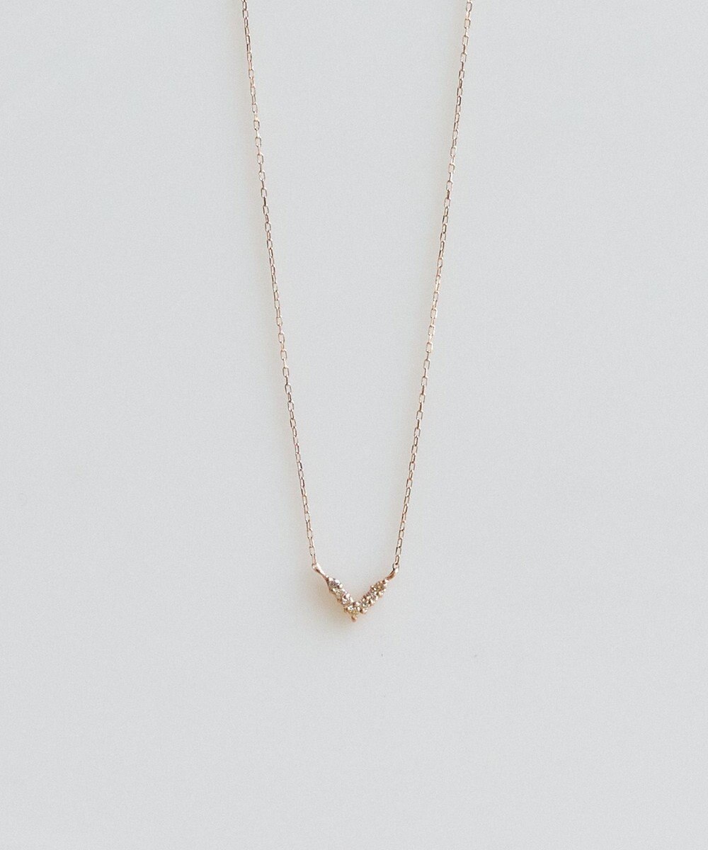 Phoebe 【K10RG】Vラインダイヤモンドネックレス/全長:40cm 