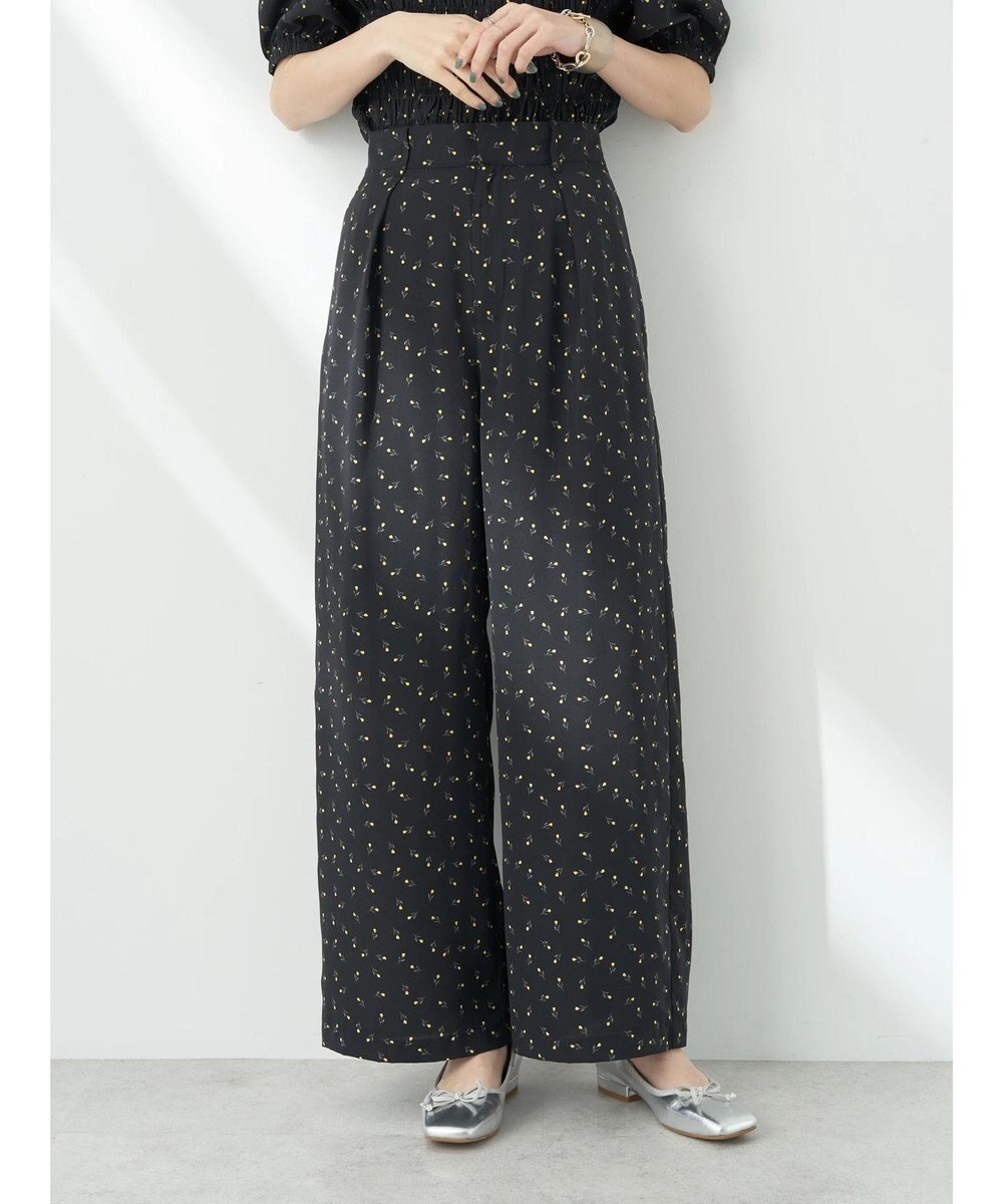 earth music&ecology 花柄ワイドパンツ 