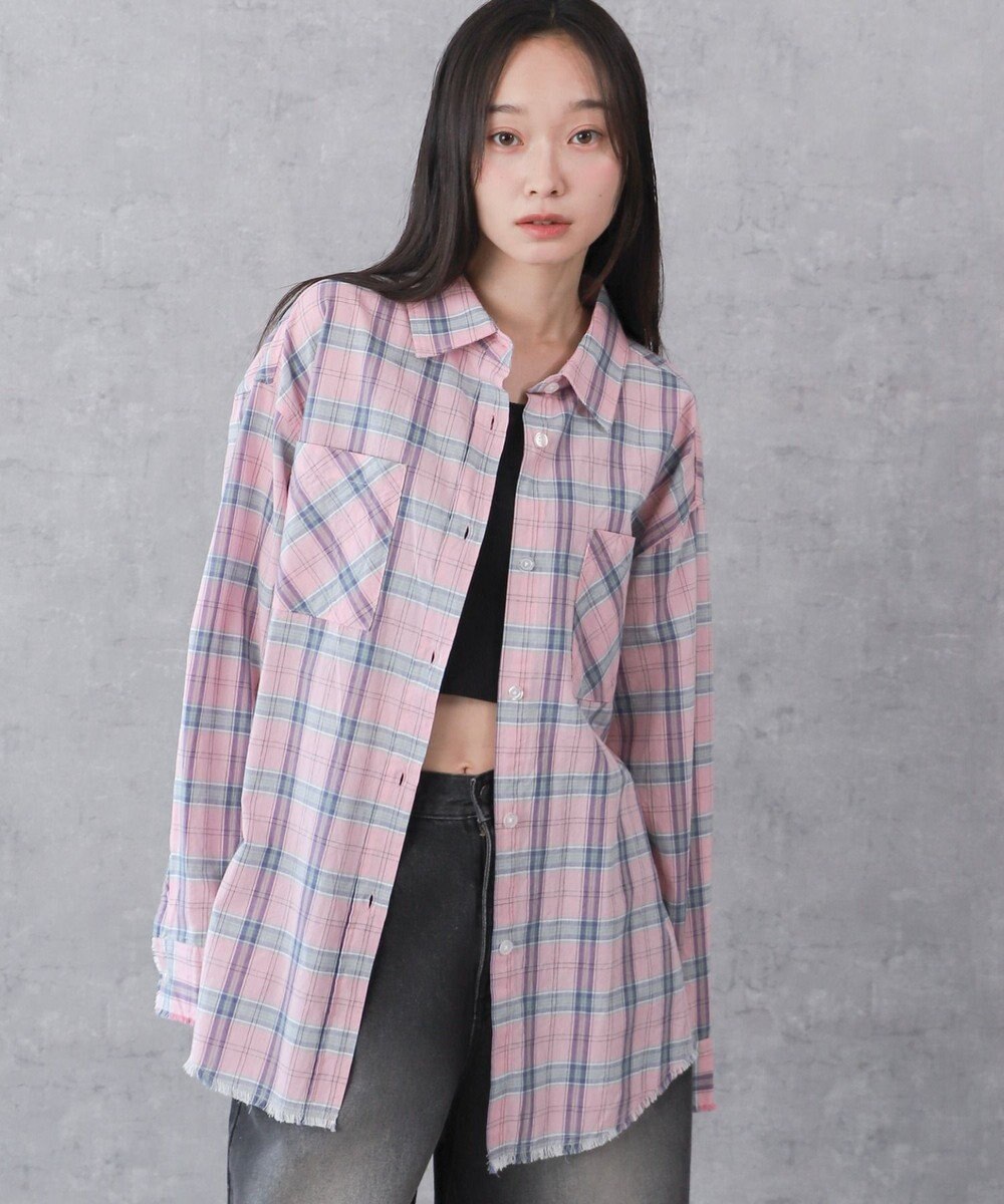 WEGO チェックBIGシャツ 