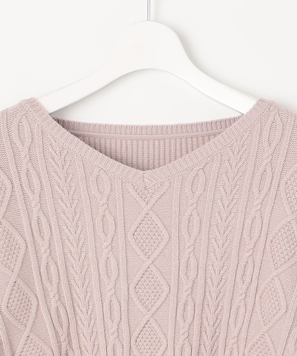 Feroux 【セットアイテム】ケーブルニット×オーガンジースカート 