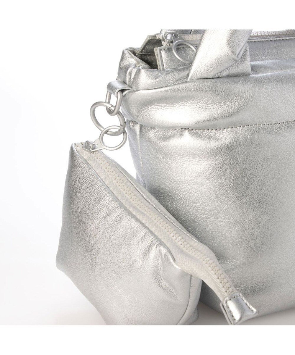 UNBILLION カシュカシュ cachecache / ポーチ付きパファーミニトートバッグ 