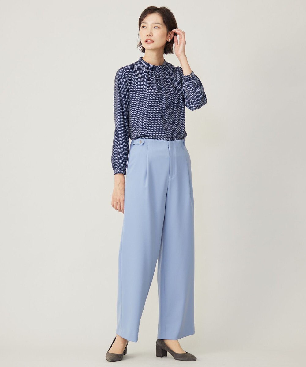 J.PRESS LADIES 幾何プリント モックネック カットソー 