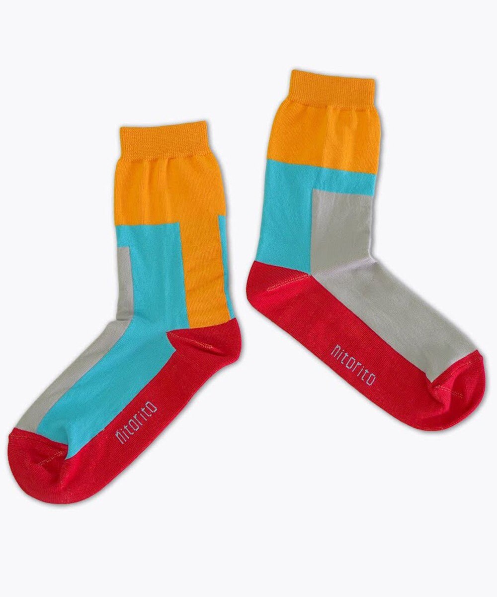 nitorito 【UNISEX】米沢オリジナル柄 block 靴下 