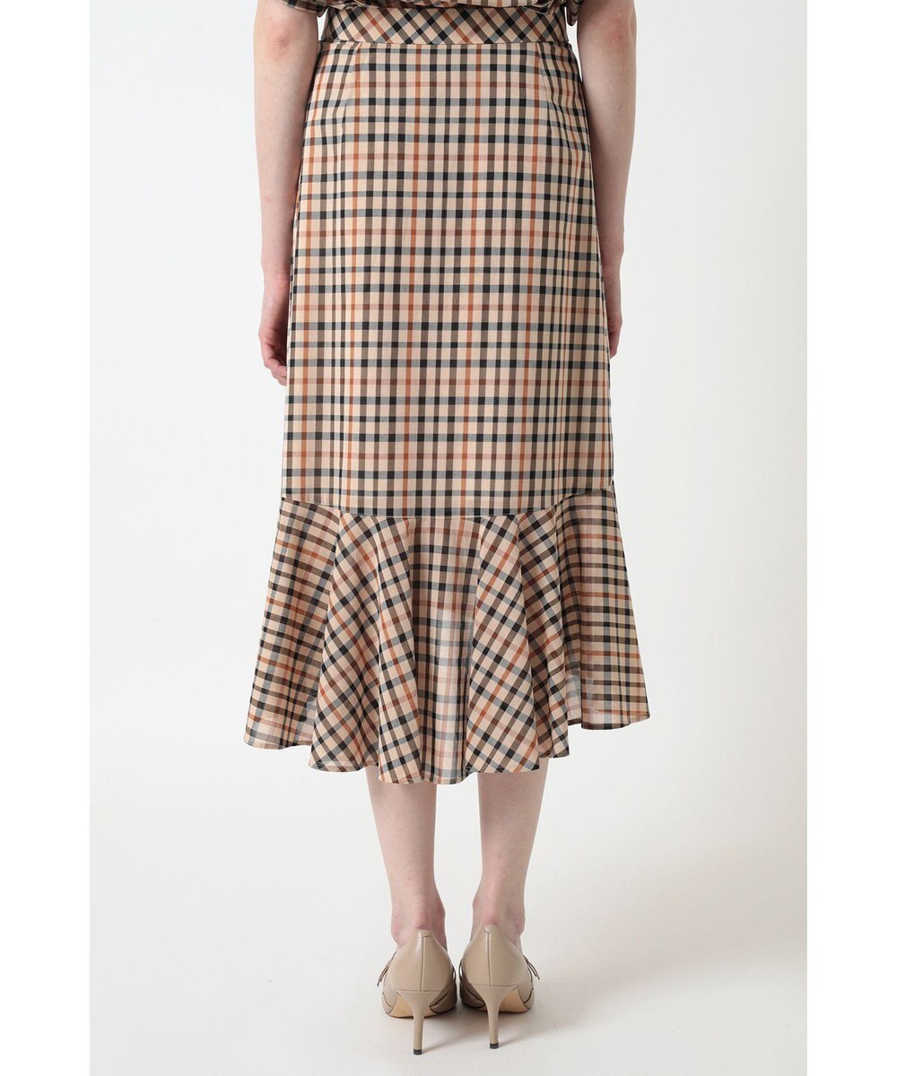 DAKS コットンボイル ペプラム フレアスカート 