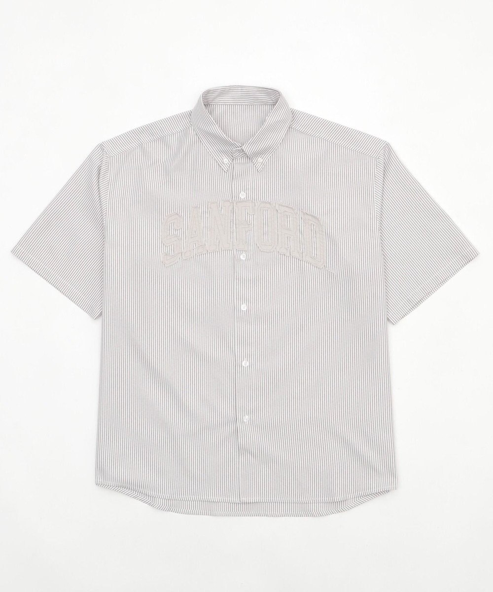 WEGO 【ユニセックス着用ITEM】オックスフォードダメージアップリケシャツ（SS） 