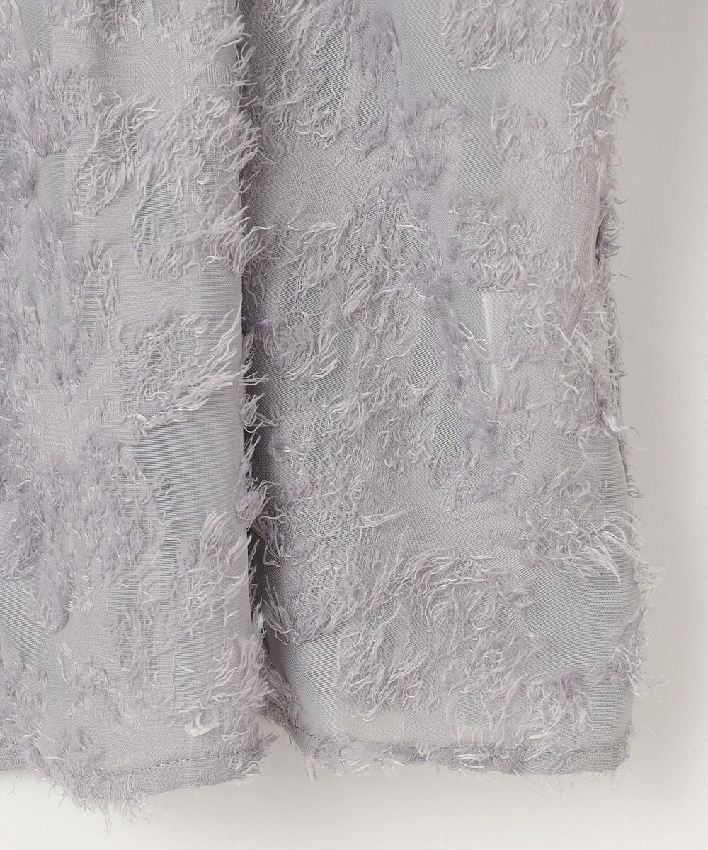 Feroux 【洗える】ジャカードフリルブラウス 