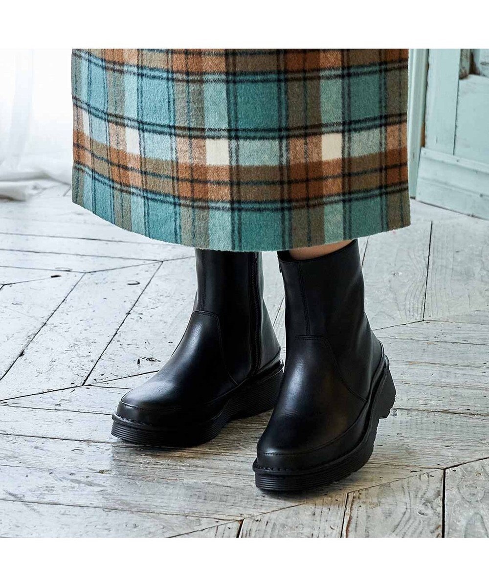 ing <ing>【WEB限定】ボリュームソールラウンドショートブーツ 